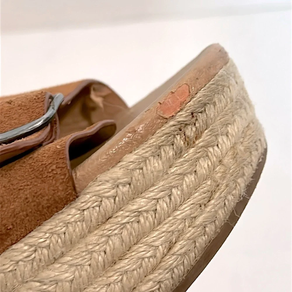 Lucky Brand Women's Naveah leather Sandals Brown Size 8 M GUC